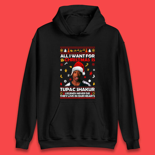 Tupac Shakur Christmas Unisex Hoodie