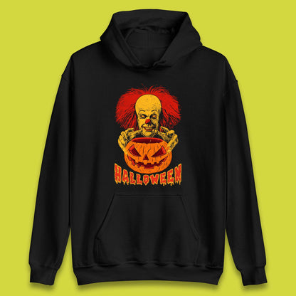 Pennywise Clown Hands Halloween Pumpkin IT Pennywise Clown Horror Movie Fictional Character Unisex Hoodie