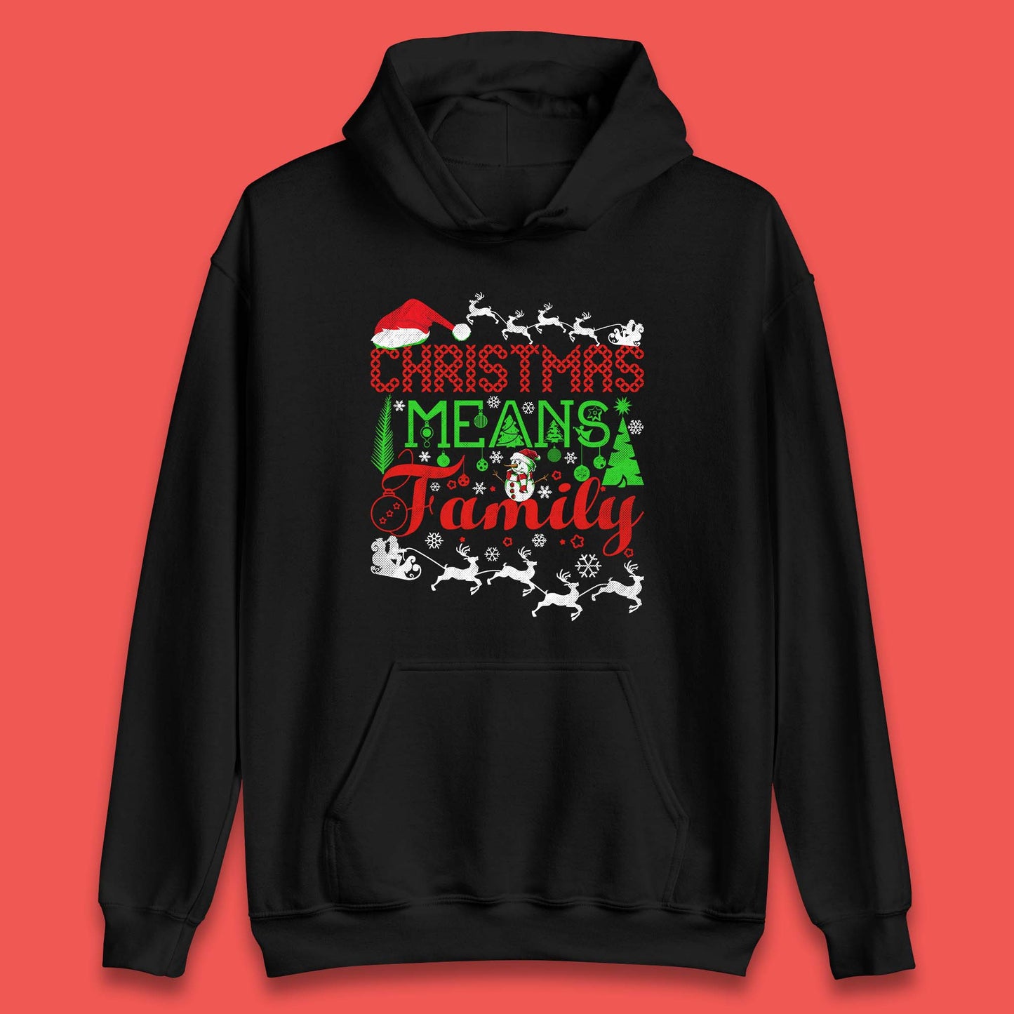 christmas means family hoodie