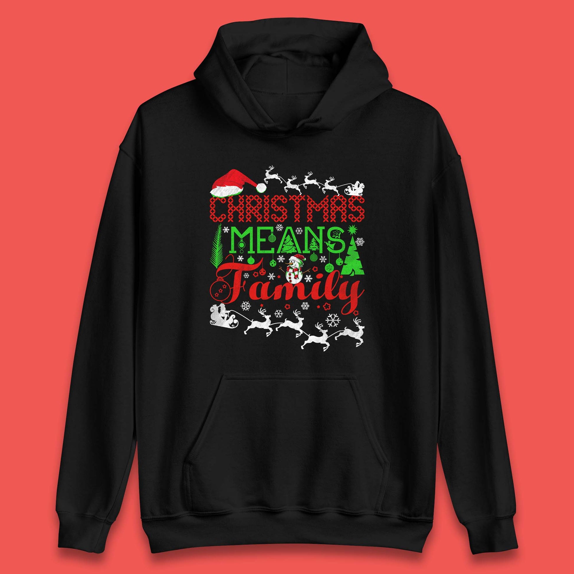 christmas means family hoodie