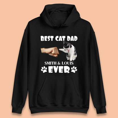 Personalised Best Cat Dad Ever Unisex Hoodie