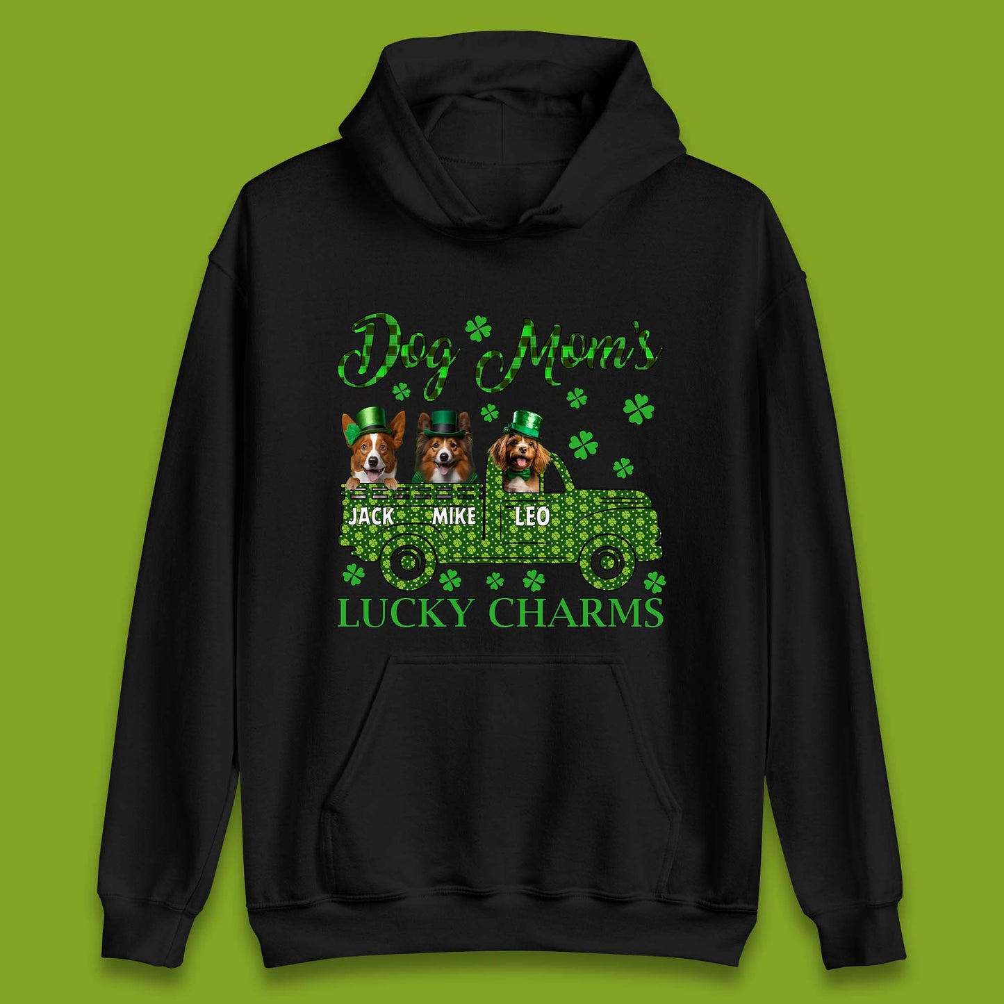 Personalised Dog Mom's Lucky Charms Unisex Hoodie