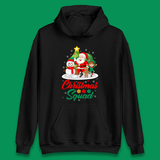 christmas squad santa claus snowman elf gingerbread hoodie