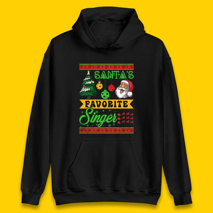Santa's Favorite Singer Christmas Unisex Hoodie
