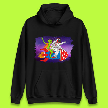 Alien & Astronaut Rocket Ship Unisex Hoodie