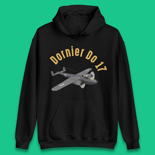 Dornier Do 17 Twin Engined Light Bomber Vintage Retro Military Fighter Jets World War II Remembrance Day Royal Air Force Unisex Hoodie