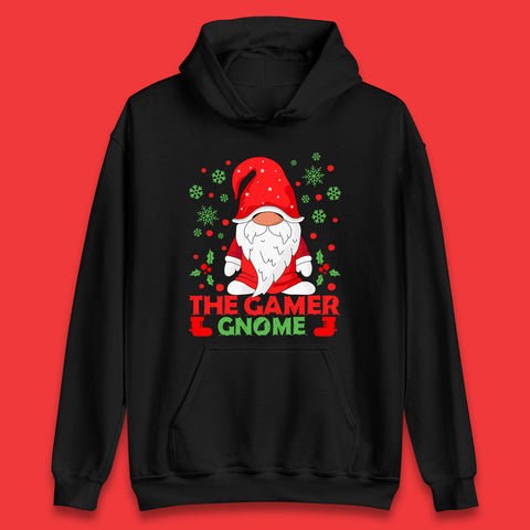 The Gamer Gnome Christmas Gnomes Xmas Gamer Unisex Hoodie