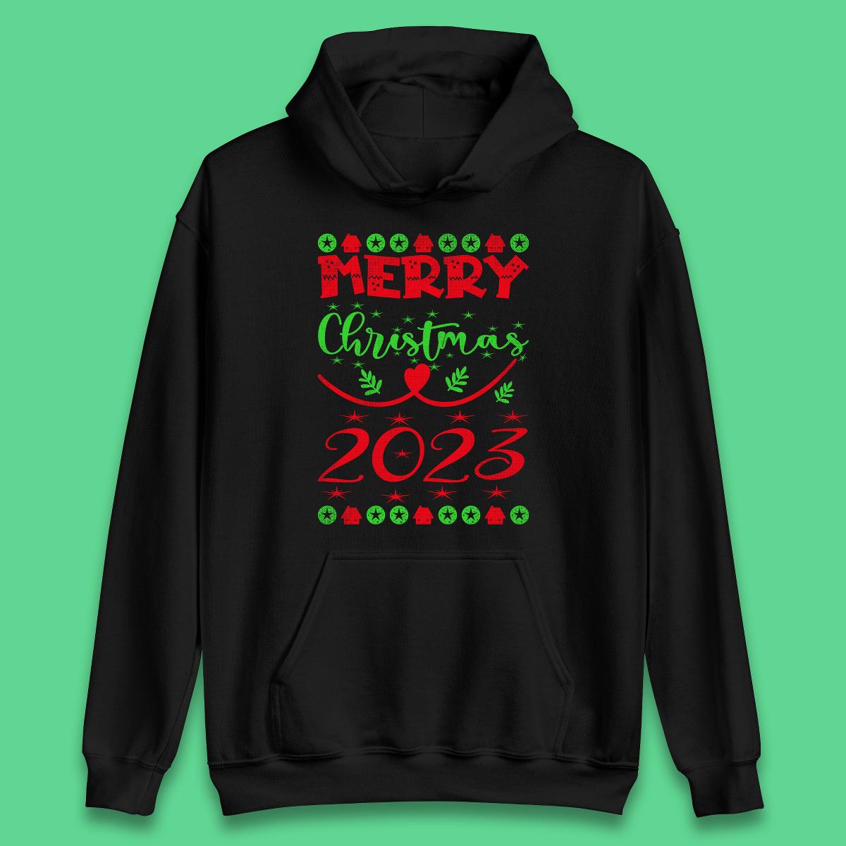 Merry Christmas 2023 Winter Holiday Xmas Festive Celebration Unisex Hoodie