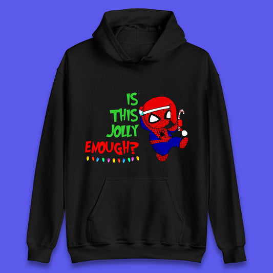 Jolly Enough Spiderman Christmas Unisex Hoodie