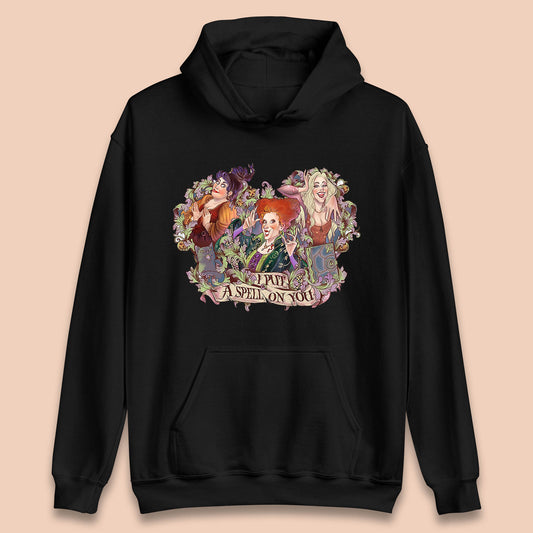 I Putt A Spell On You Halloween Sanderson Sisters Hocus Pocus Vintage Witches Unisex Hoodie