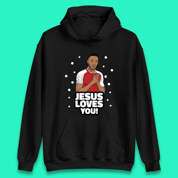 Jesus Loves You Footballer Christmas Unisex Hoodie