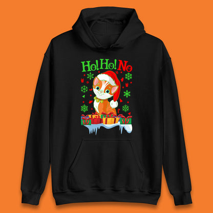 ho ho no christmas cat hoodie