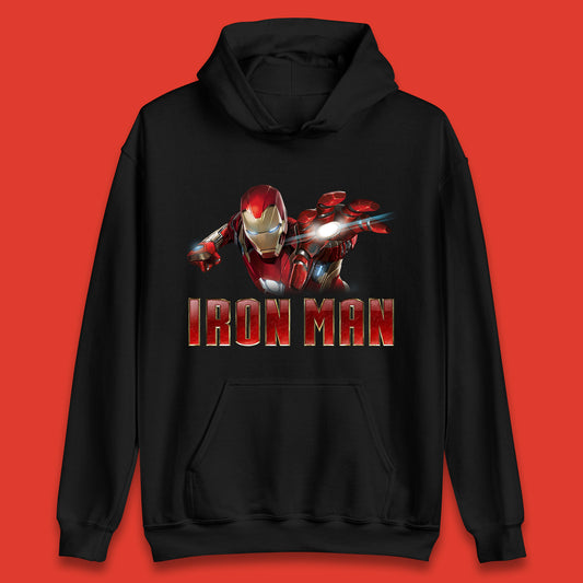 Iron Man Superhero Marvel Avengers Comic Book Character Flaying Iron-Man Marvel Comics Unisex Hoodie