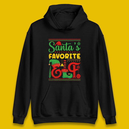 christmas santas favorite elf costume hoodie