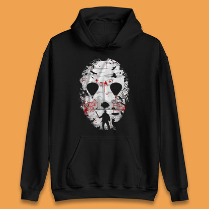 Crystal Lake Jason Voorhees Face Mask Halloween Friday The 13th Horror Movie Unisex Hoodie