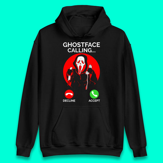 Ghostface Calling Halloween Ghost Face Scream Horror Movie Character Unisex Hoodie