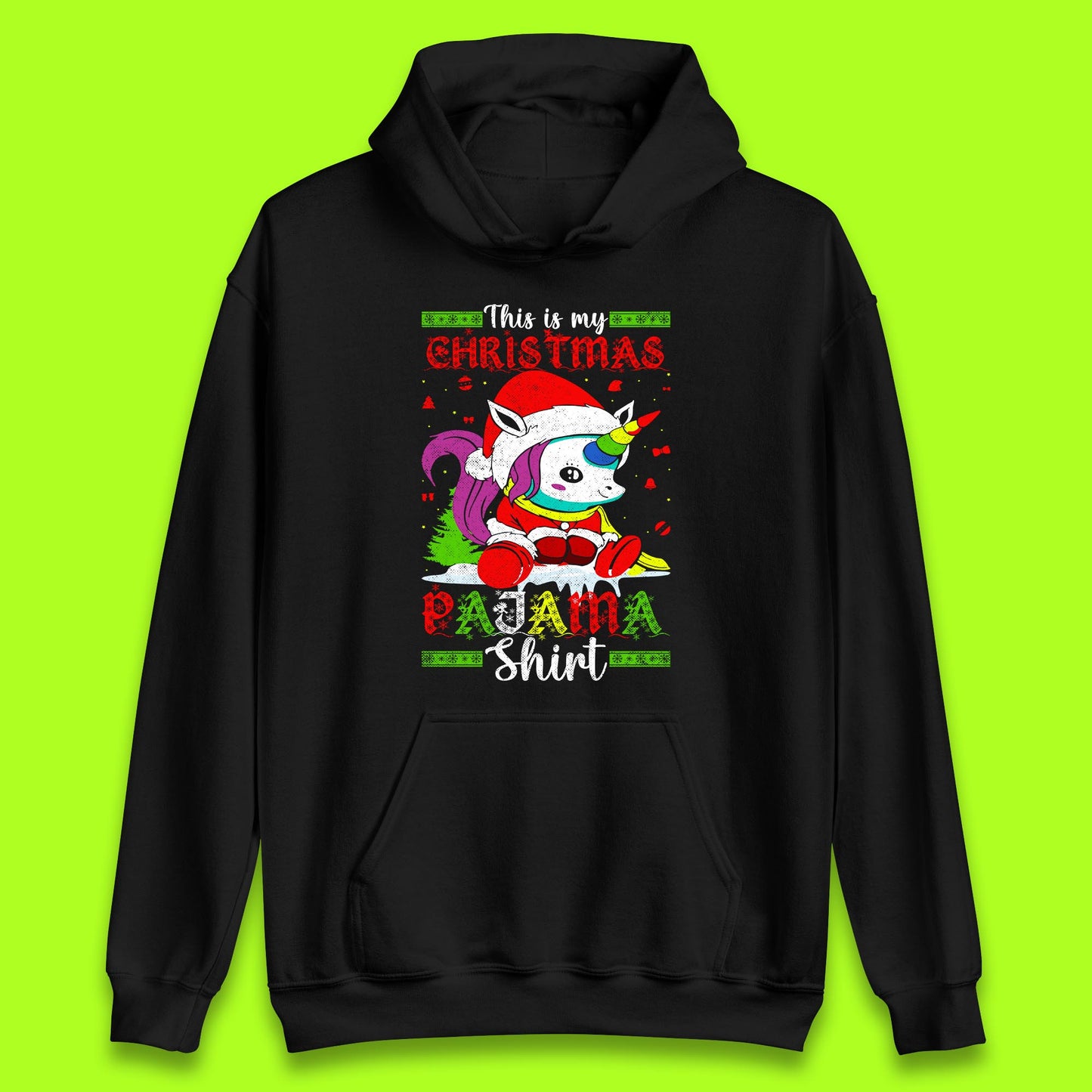 christmas unicorn santa costume hoodie