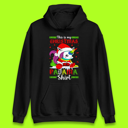 christmas unicorn santa costume hoodie