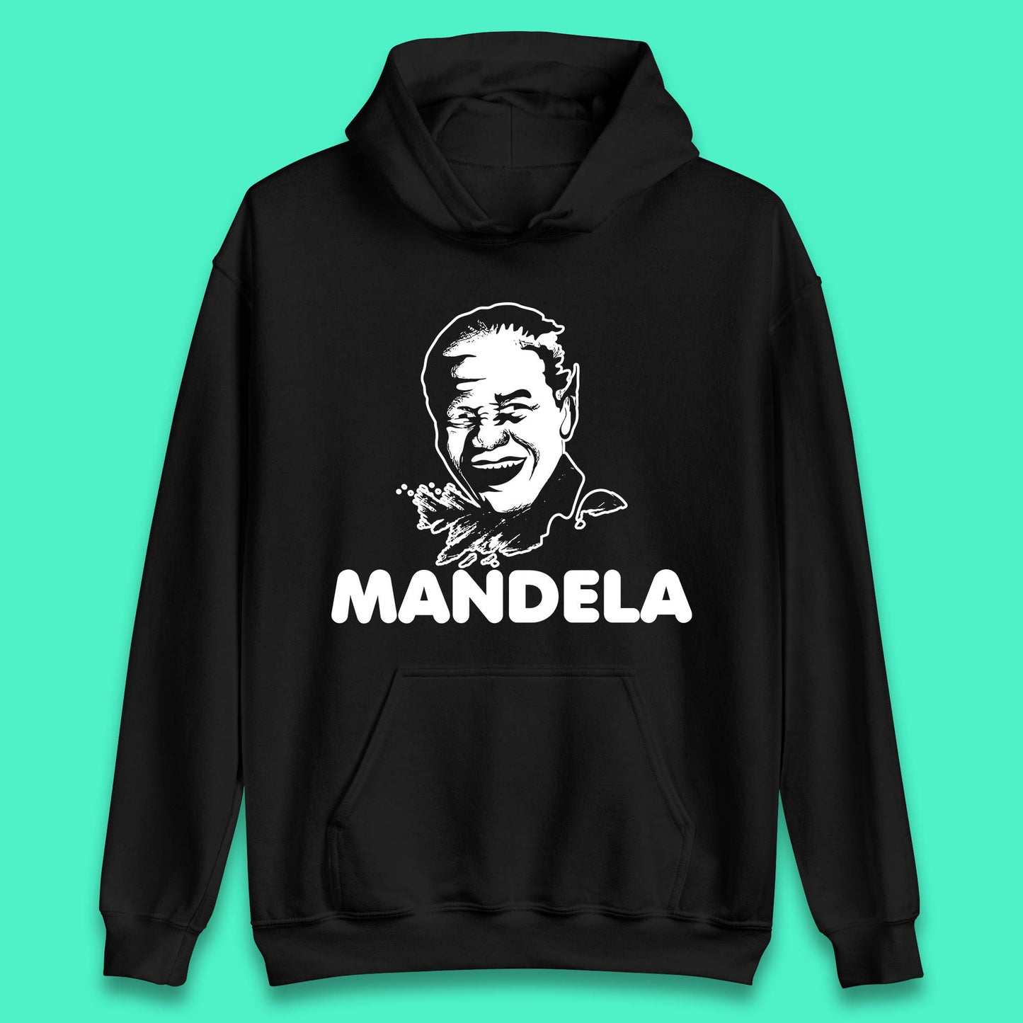 Mandela Portrait Art Black Lives Matter Nelson Mandela International Day Unisex Hoodie