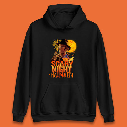 Scary Night Halloween Freddy Krueger Horror Movie Character Spooky Season Unisex Hoodie