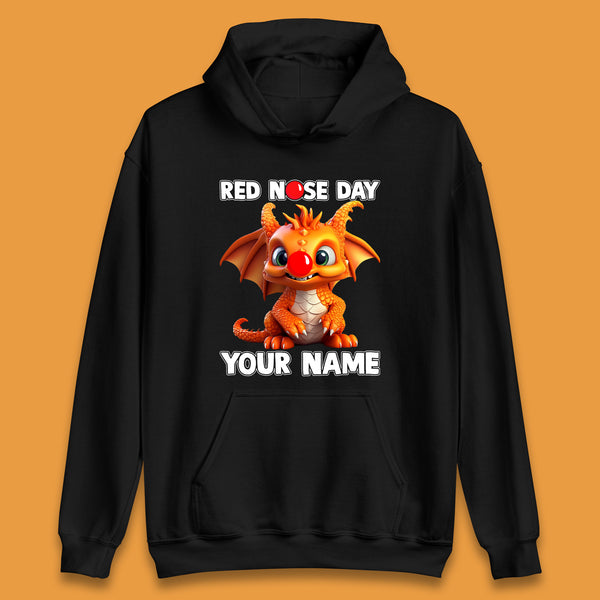 Personalised Red Nose Day Dragon Unisex Hoodie
