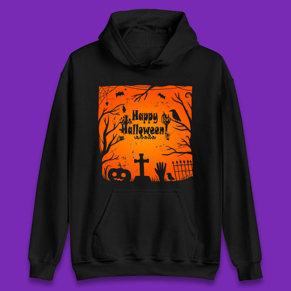 Happy Halloween Witch Hand Cross Sign Scary Pumpin Spooky Terrific Halloween Night Unisex Hoodie