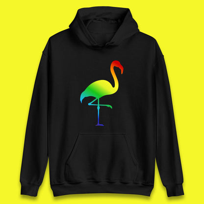 Rainbow Flamingo LGBTQ Gay Rights Pride Parade LGBT Flamingo Lovers Unisex Hoodie