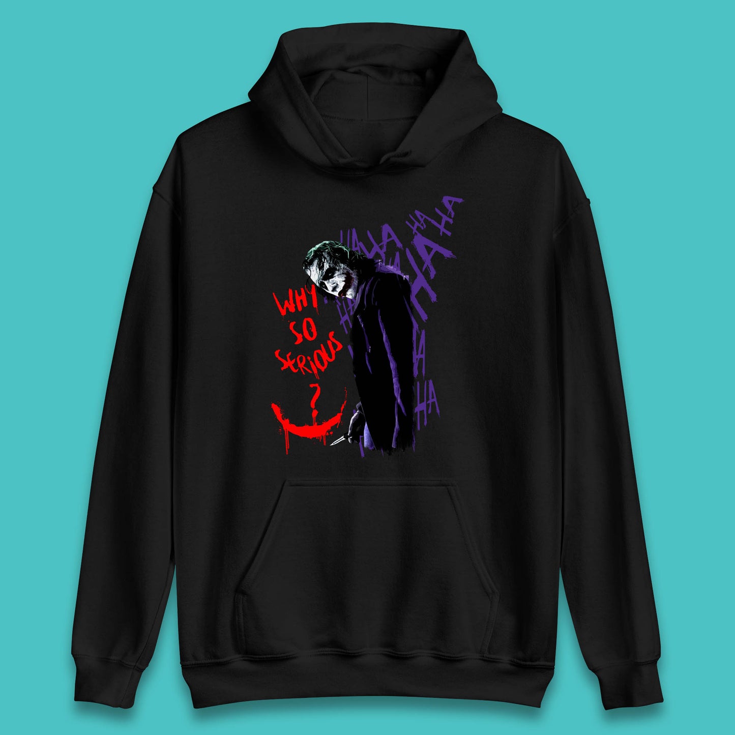 Why So Serious? Haha Joker Funny Evil Joke Movie Villain Comic Book Character Supervillain Unisex Hoodie