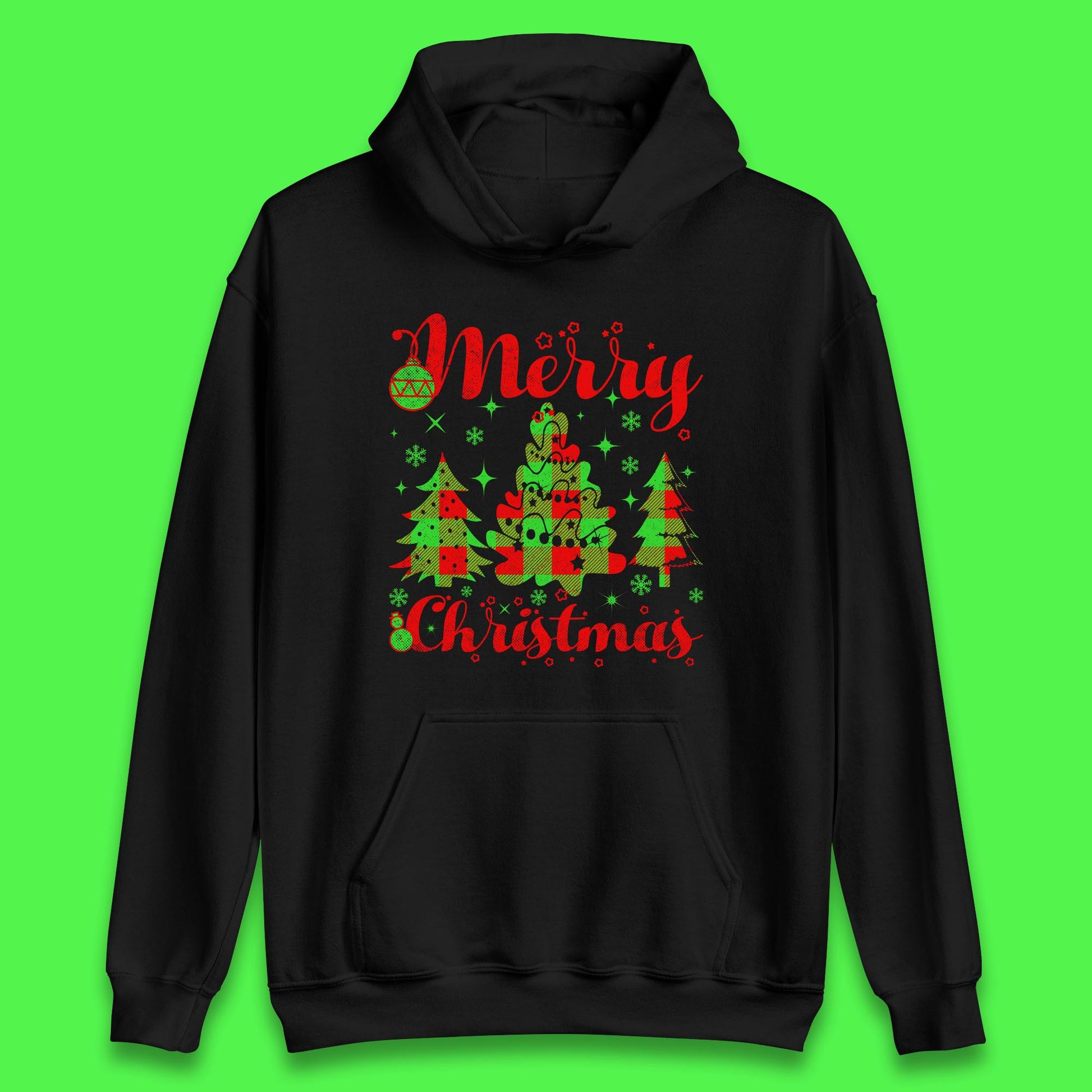 merry christmas trees hoodie