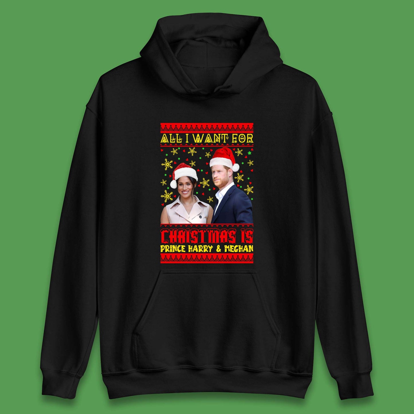 Prince Harry & Meghan Christmas Unisex Hoodie