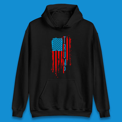 Trump's America USA Flag Patriotic Donald Trump Pro America Election 2024 Unisex Hoodie