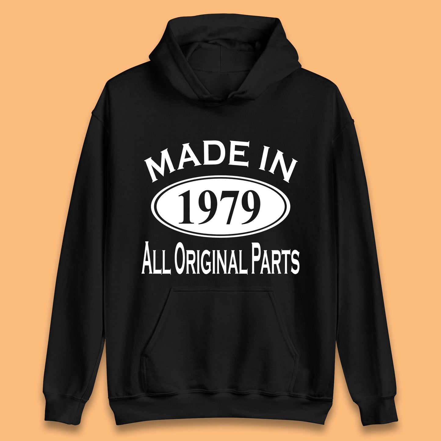 Made In 1979 All Original Parts Vintage Retro 44th Birthday Funny 44 Years Old Birthday Gift Unisex Hoodie
