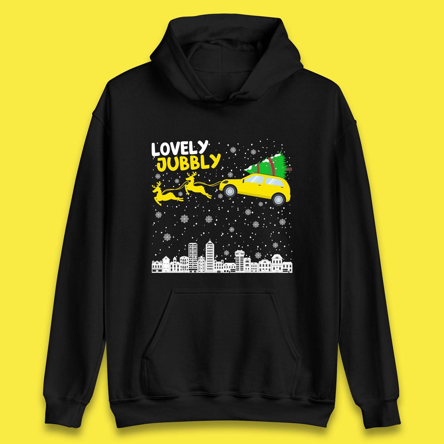 Lovely Jubbly Car Christmas Unisex Hoodie