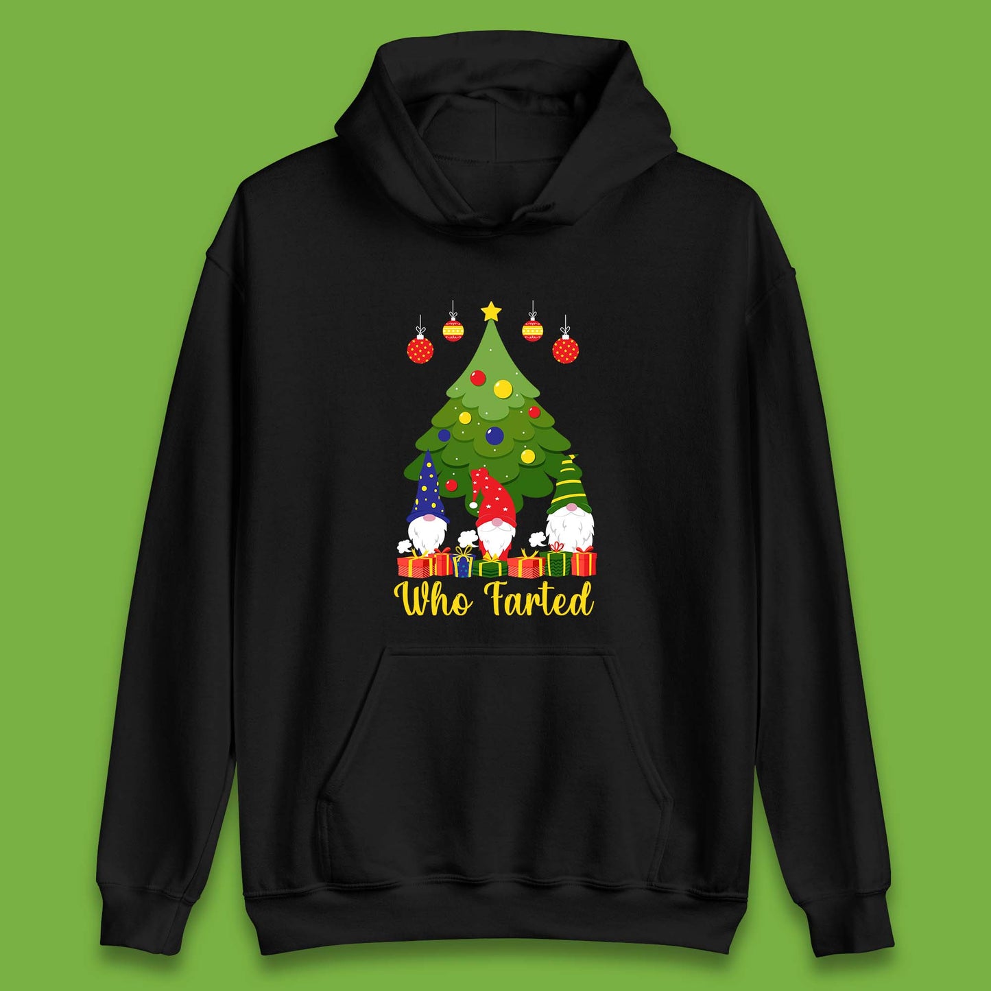 who farted christmas gnomes funny hoodie