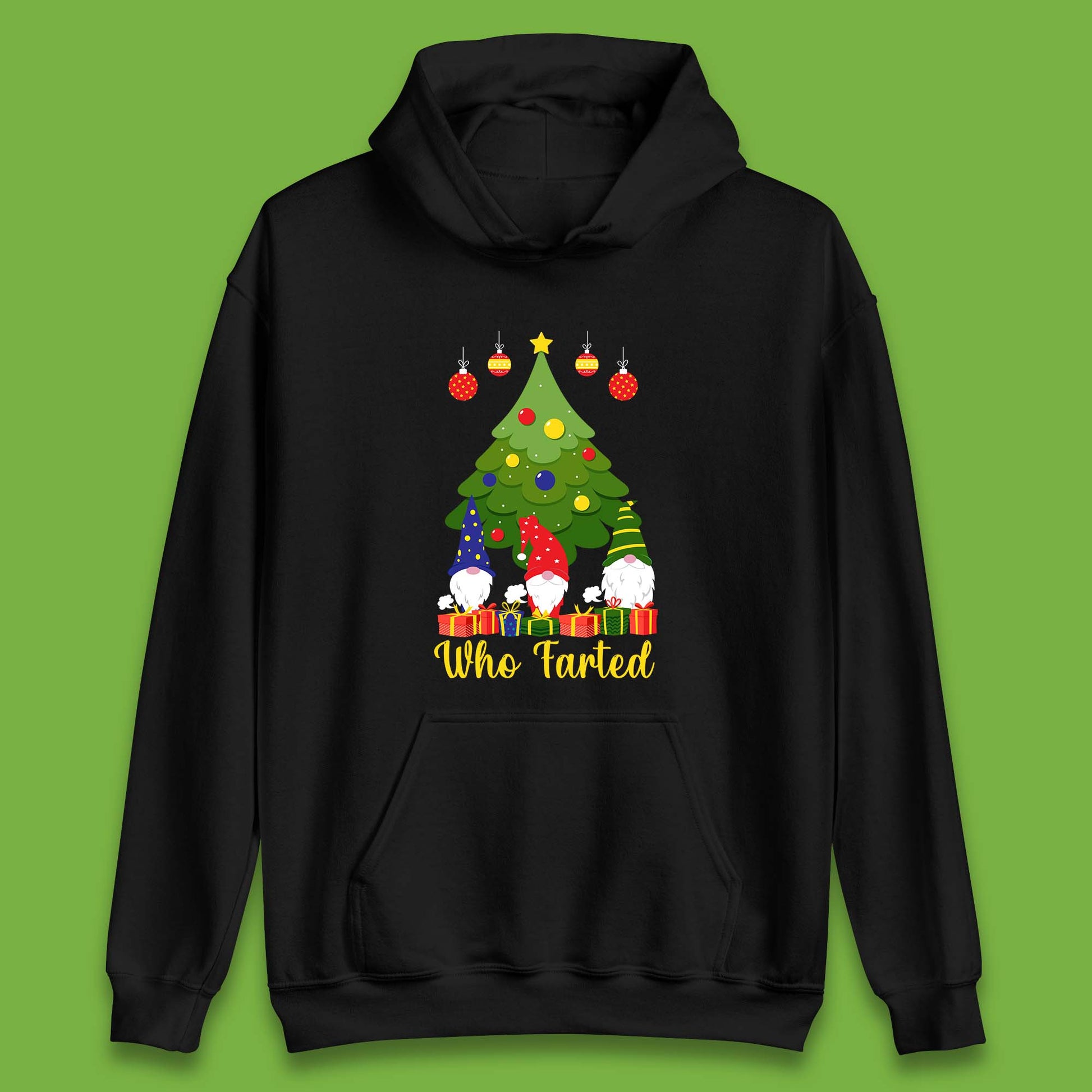 who farted christmas gnomes funny hoodie