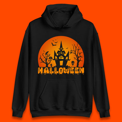 Halloween Horror Scary Hunted House Scary Spooky Night Festive Gift Unisex Hoodie