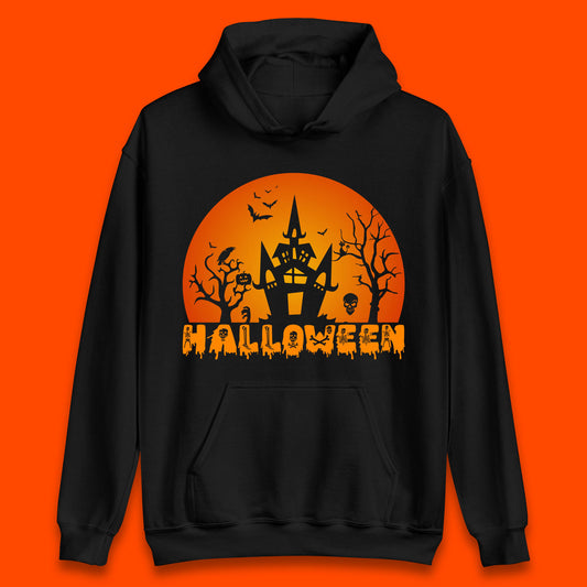 Halloween Horror Scary Hunted House Scary Spooky Night Festive Gift Unisex Hoodie