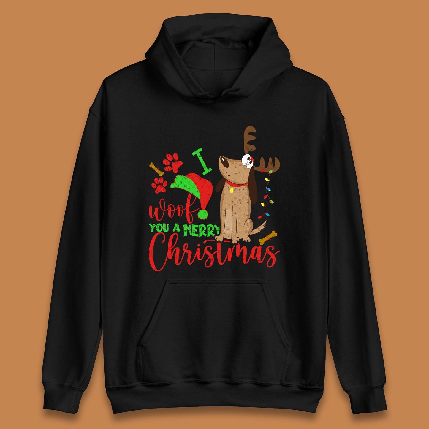 I Woof You A Merry Christmas Unisex Hoodie