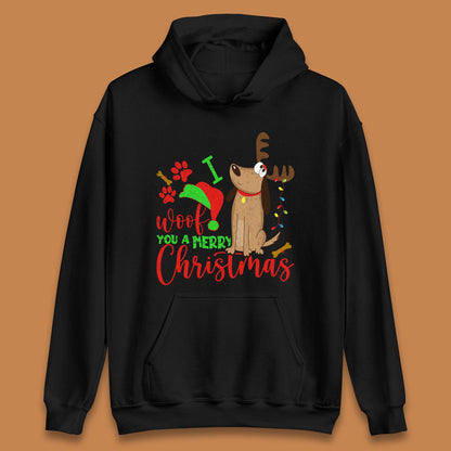 I Woof You A Merry Christmas Unisex Hoodie