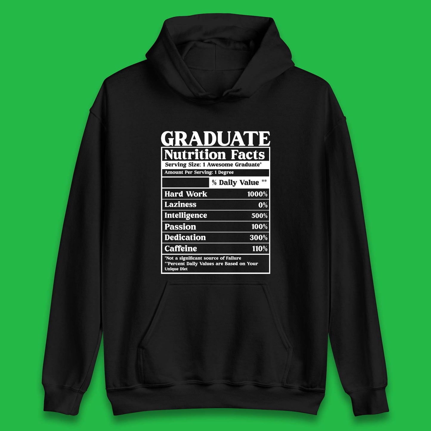 Graduate Nutrition Facts Unisex Hoodie