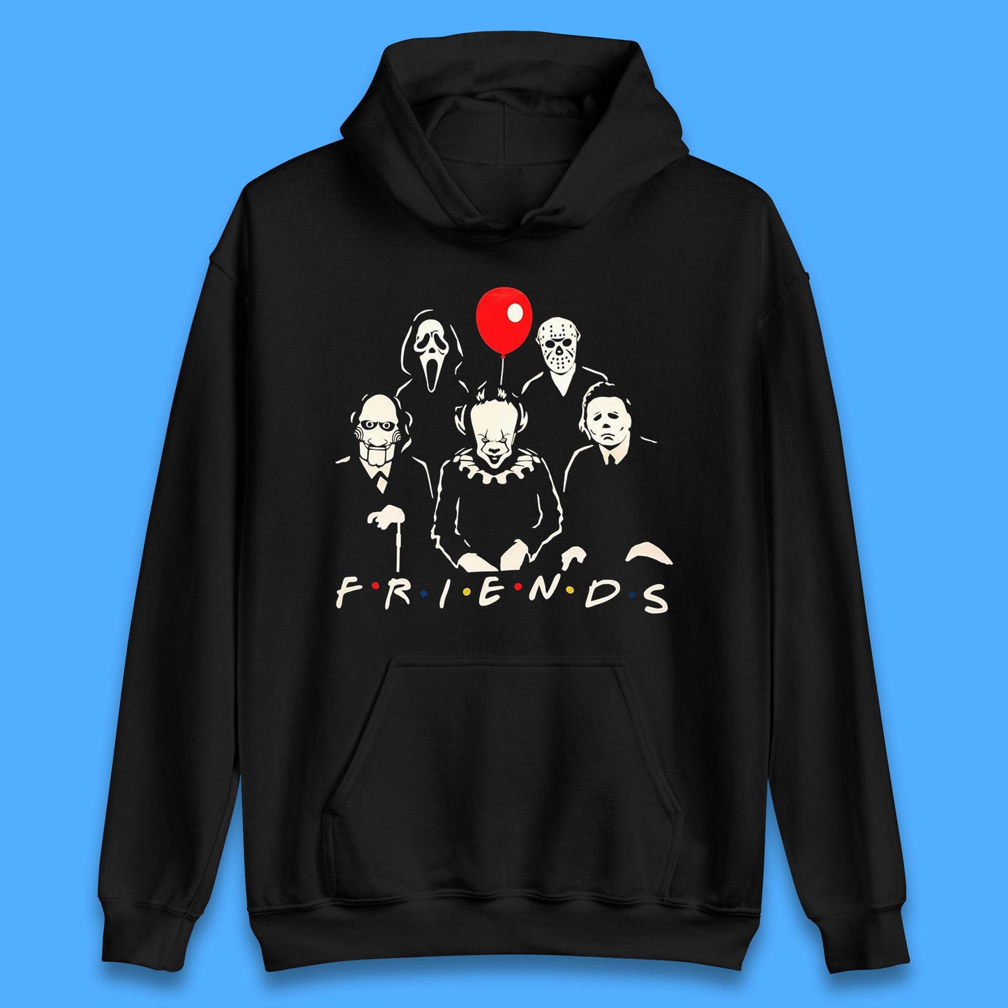 Halloween Friends Horror Movie Killers Characters Halloween Villians Unisex Hoodie