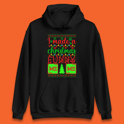 I Made Christmas Funny He He Laughing Gas Periodic Science Geek Xmas Unisex Hoodie