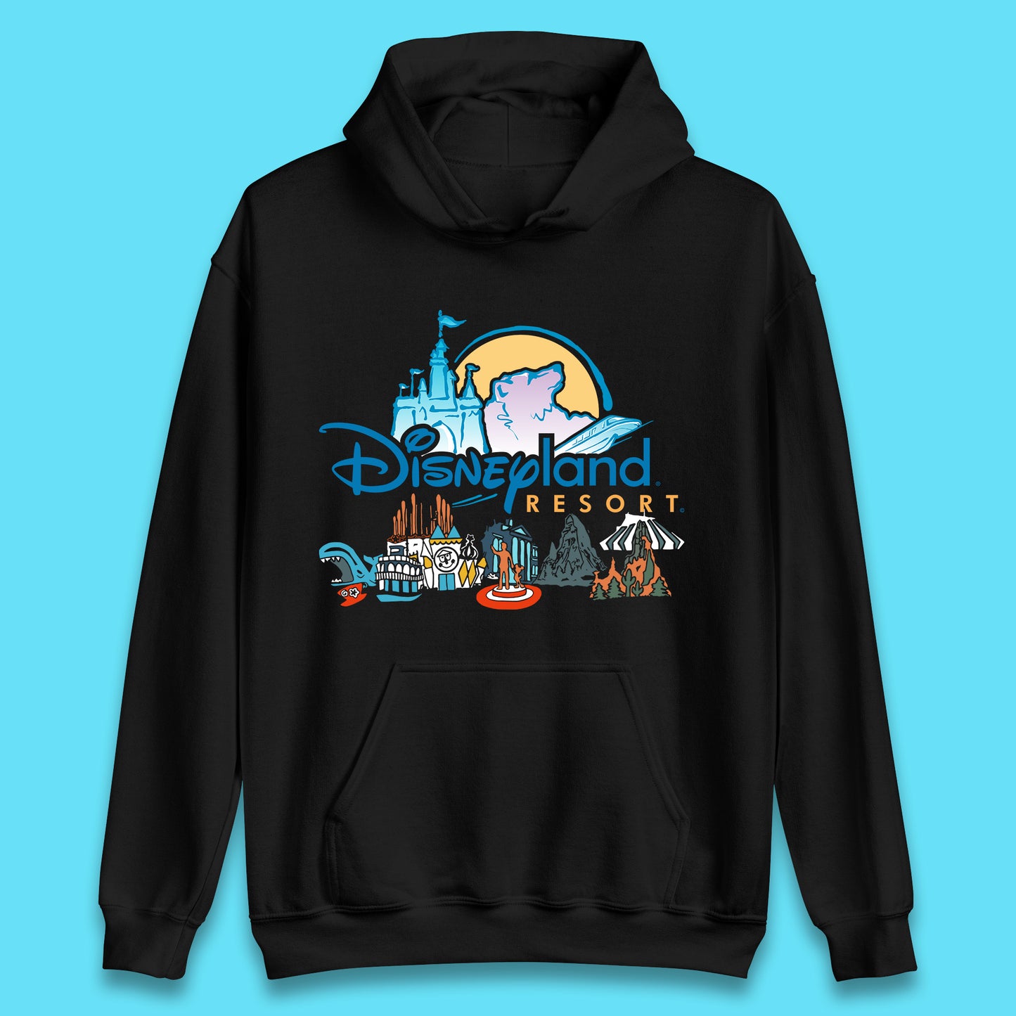 Retro Disneyland Resort Happiest Place on Earth Disneyland Parks Disney 100 Years Of Wonder Disneyland Family Trip Unisex Hoodie