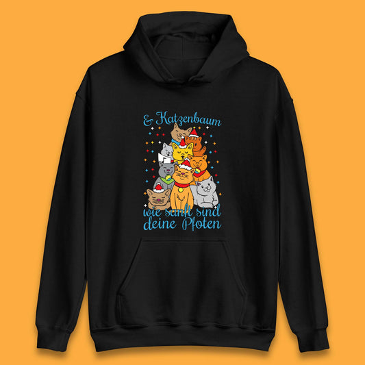 cat christmas tree hoodie