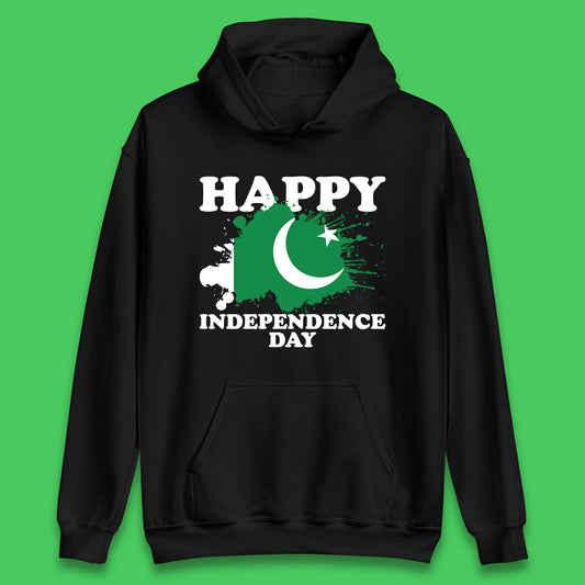 Happy Independence Day Pakistan 14th August Patriotic Pakistani Flag Unisex Hoodie