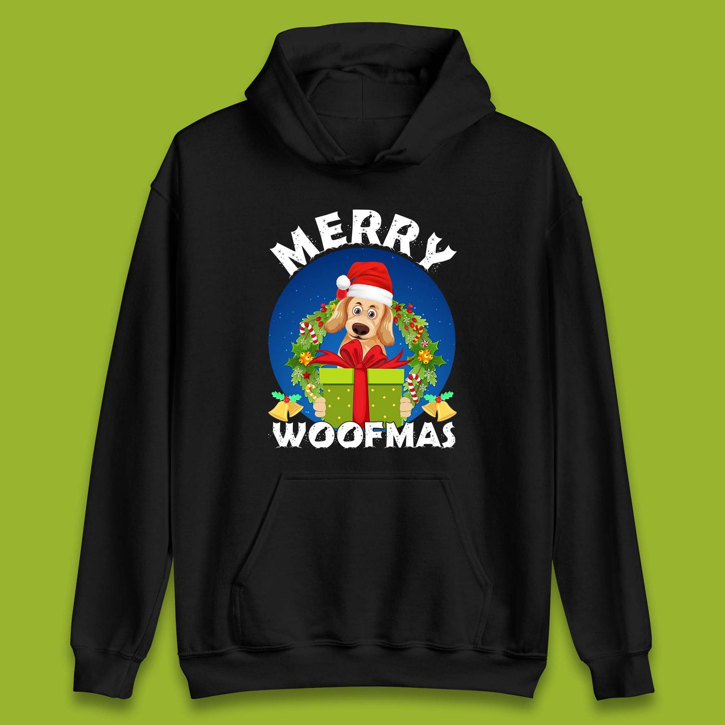 merry woofmas christmas golden retriever dog hoodie