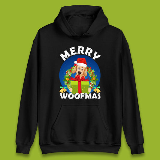 merry woofmas christmas golden retriever dog hoodie