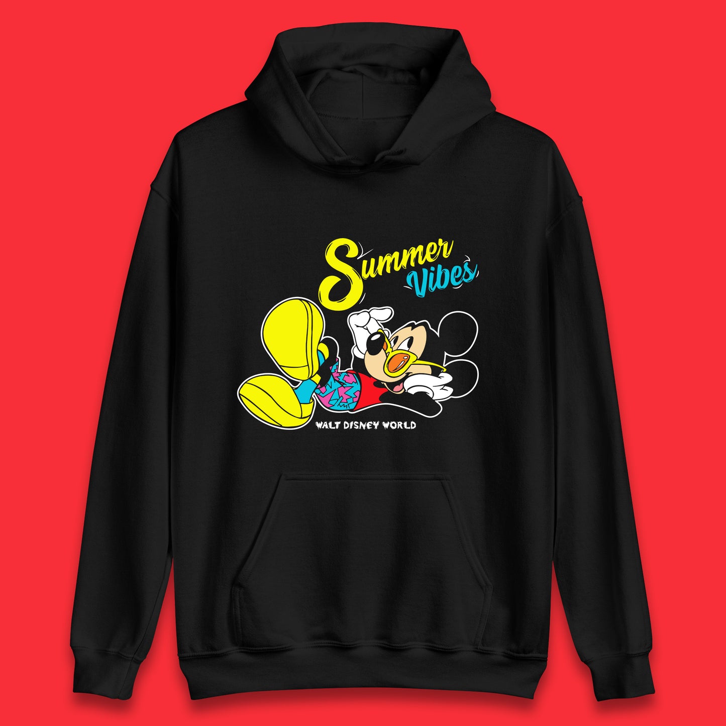 Summer Vibes Mickey Mouse Minnie Mouse Walt Disney World Disneyland Mickey Mouse Enjoying Summer Unisex Hoodie