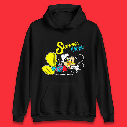 Summer Vibes Mickey Mouse Minnie Mouse Walt Disney World Disneyland Mickey Mouse Enjoying Summer Unisex Hoodie