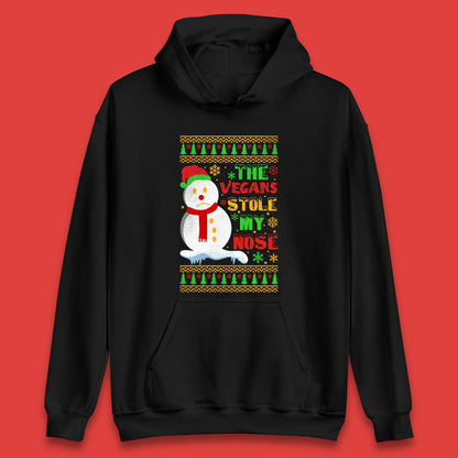 Vegan Snowman Christmas Unisex Hoodie